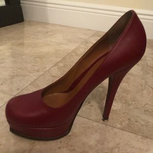 Authentic Fendi Red Platform Pumps - like new